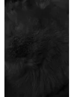 Čierna dámska zimná bunda s opaskom (5M3156-392)