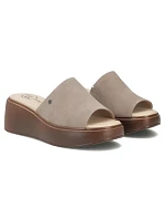 Dámske šedé kožené žabky Filippo DK7798