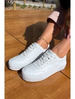 Niskie Sneakersy Z Eko Skóry Big Star RR274303 Białe