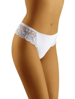 Dámske nohavičky Beta White Short-string - Wol-Bar
