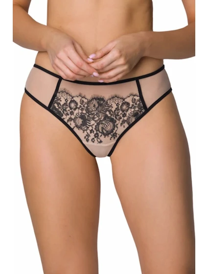 Dámské tanga Frances model 21817740 Béžová s černou - Mat