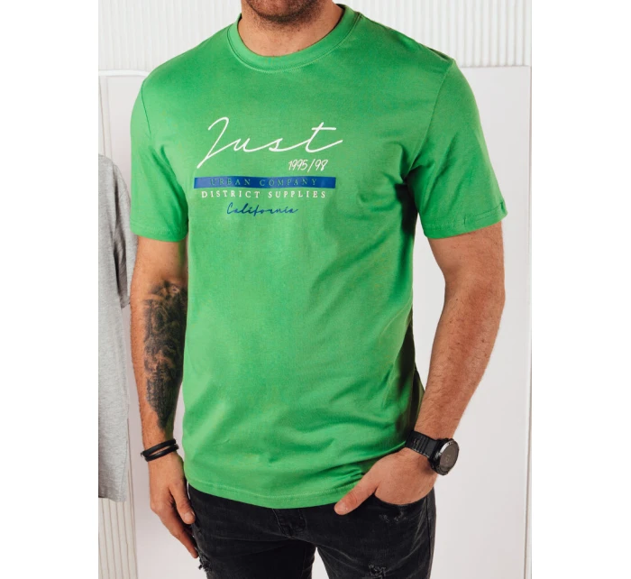 Pánské zelené tričko s potiskem Dstreet model 21973848 - FashionStreet