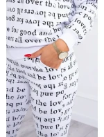 Sada s potlačou biela Sada s potlačou biela