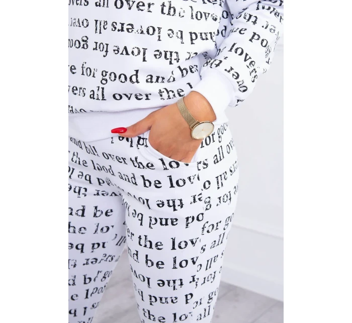 Sada s potlačou biela Sada s potlačou biela