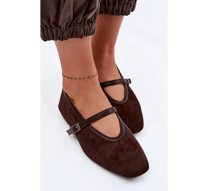 model 22091791 Eko semišové balerínky s páskem - Boto