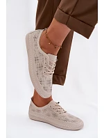 Dámske kožené poltopánky Acorn LR61-7083 Beige