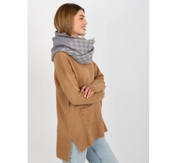 Tunelový šál AT KM 9501.10 šedá Tunelový šál AT KM 9501.10 šedá