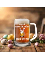 NEJLEPŠÍ VELIKONOČNÍ ZAJÍČEK? TEN CO NOSÍ PIVO - pivní sklenice 0,5 l
