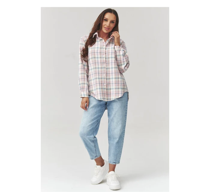 Košeľa s dlhým rukávom model 223232 Makadamia