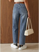 damskie wide leg z paskiem niebieskie model 22394623 - FashionStreet damskie wide leg z paskiem niebieskie model 22394623 - FashionStreet