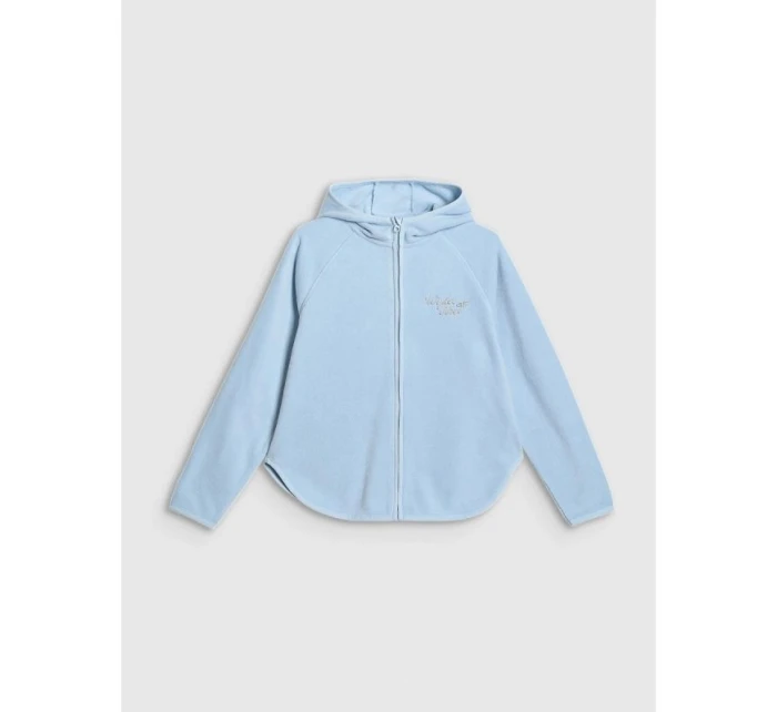 Dívčí volný fleece s kapucí model 21907156 - 4F