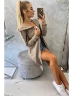 Mikina s kapucňou tmavo béžová Mikina s kapucňou tmavo béžová