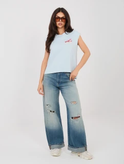 T shirt D12022M02769B jasny niebieski