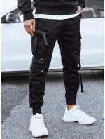 Pánske čierne nákladné nohavice Dstreet UX4055