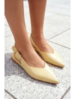 Dámske lakované baleríny s prackou Rinalle - žlté