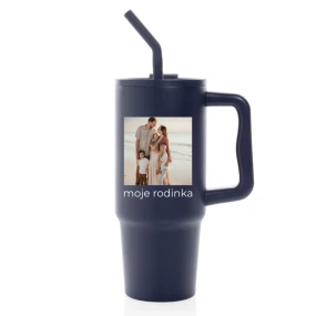 Personalizovaná termoska s barevným víčkem s fotografií 