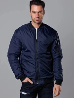 Pánska bunda bomber s prešívanou podšívkou tmavomodrá (AK95-2)