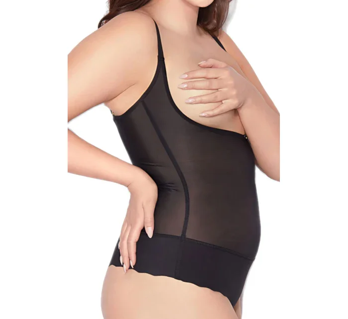 Sťahovacie body Glam string black - MITEX