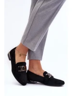 Dámské mokasíny s ozdobou černá model 21636080 - SERGIO LEONE