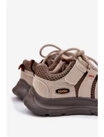 Chłopięce Buty Sportowe Trekkingowe Beżowe Falenisa