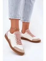 Dámské Kožené Tenisky model 21693337 Bílé - Zazoo