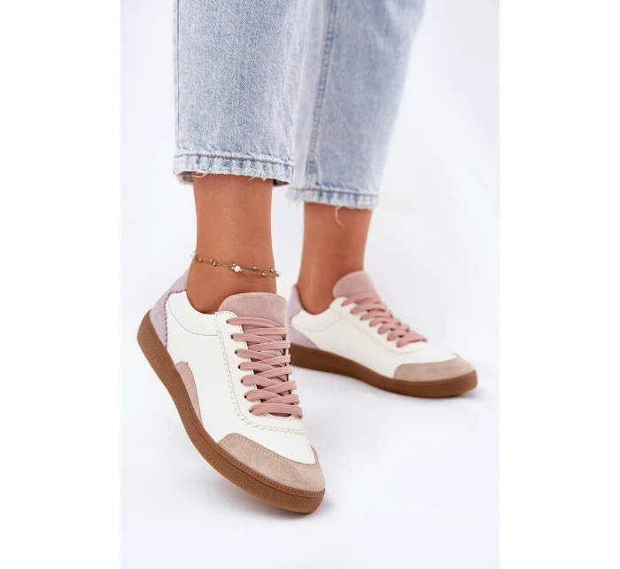 Dámské Kožené Tenisky model 21693337 Bílé - Zazoo