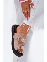 Dámské Sametové Sandały S Přezkami Big Star Světle Růžové model 21694391 - Big Star Shoes Dámské Sametové Sandały S Přezkami Big Star Světle Růžové model 21694391 - Big Star Shoes