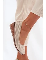 Dámské polobotky na platformě model 22067188 světle béžové - VINCEZA