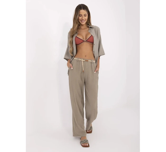 Spodnie MI SP model 21151264 ciemny bezowy - FPrice