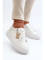 Dámské sportovní boty na platformě model 22010082 Bílá - VINCEZA