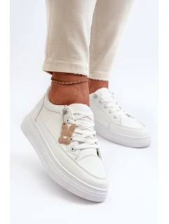 Dámské sportovní boty na platformě model 22010082 Bílá - VINCEZA