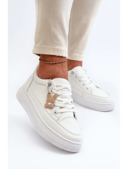 Dámské sportovní boty na platformě model 22010082 Bílá - VINCEZA