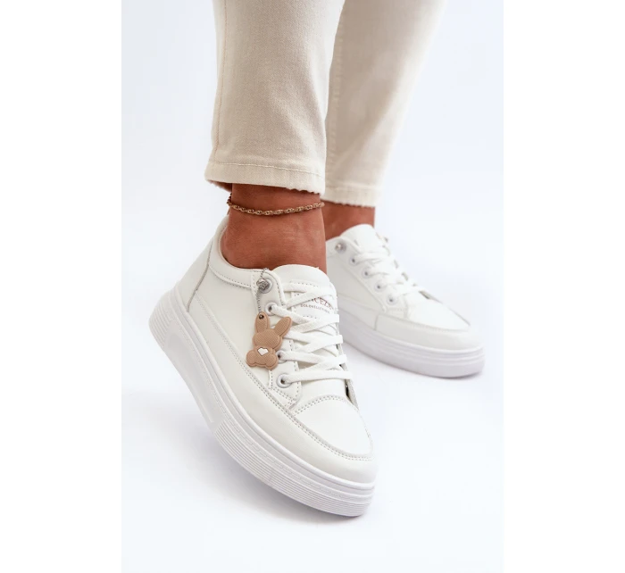 Dámské sportovní boty na platformě model 22010082 Bílá - VINCEZA