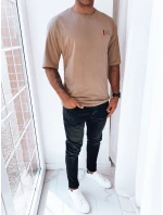 Pánske tričko s potlačou cappuccina FashionStreet RX5303