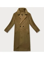 Béžový dámský oversize kabát pro přechodné období model 21248426 - J.STYLE