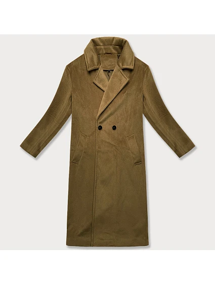 Béžový dámský oversize kabát pro přechodné období model 21248426 - J.STYLE
