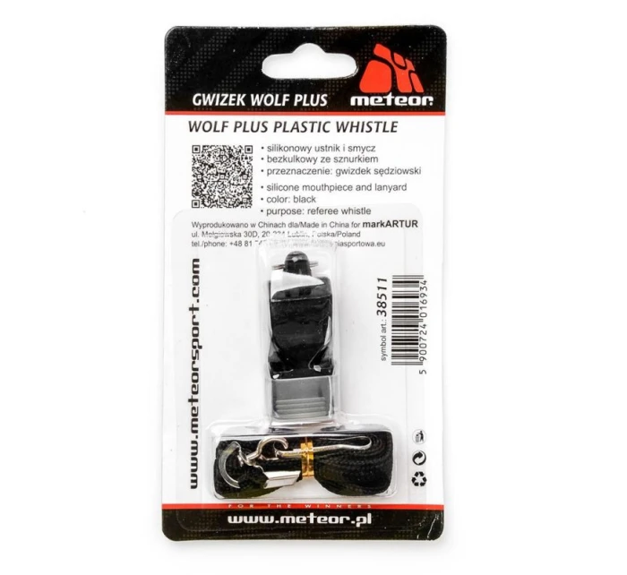 Meteor Wolf plus so silikónovým náustkom čierny 38511