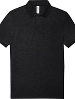 B&C My Polo 210 – polo tričko z hrubej bavlny 01.U426, melírovaná farba tarmac