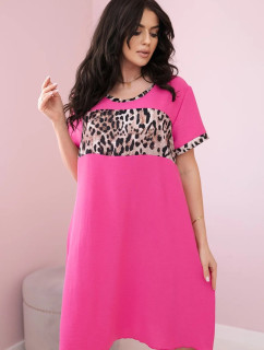 Šaty s leopardím vzorom ružovej farby