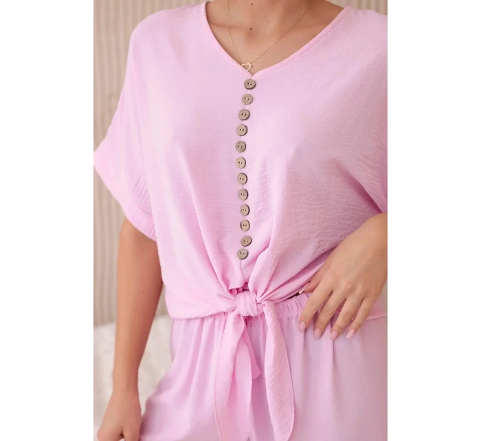 Souprava halenky a kalhot světle růžová Souprava halenky a kalhot světle růžová