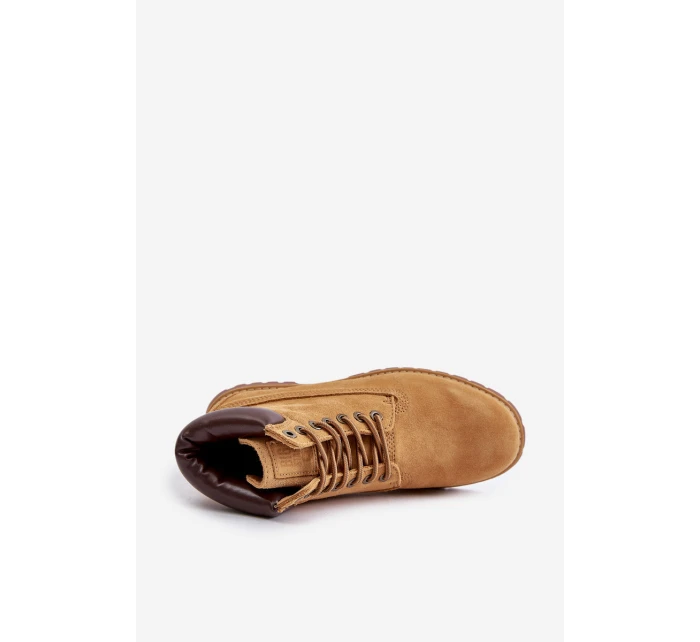 Zamszowe Ocieplane Trapery Męskie Big Star OO174136 HI-POLY SYSTEM Camel