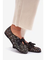 Skórzane Baleriny Z Kokardą Laura Messi 2921 Czarne Skórzane Baleriny Z Kokardą Laura Messi 2921 Czarne