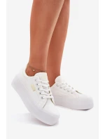Trampki Damskie Na Platformie Lee Cooper LCW-25-31-3450L Białe