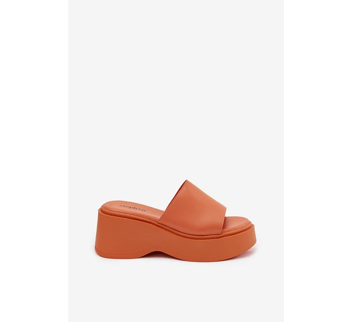 Dámské espadrilky na platformě oranžové Virelia