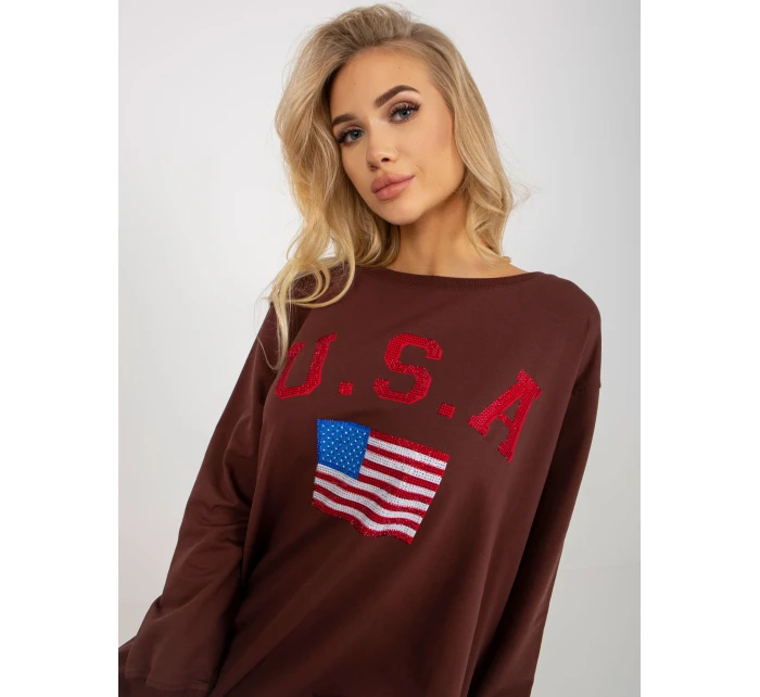 Mikina VI BL 3192.23P tmavo hnedá