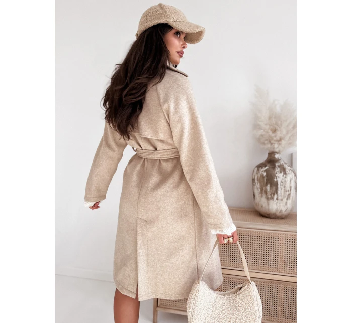 Dámský kabát light beige Dstreet model 21971191 - FashionStreet