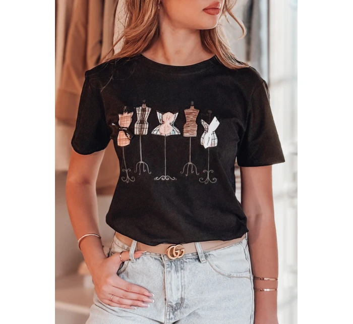 Dámske tričko s potlačou MANETEE black FashionStreet RY2729