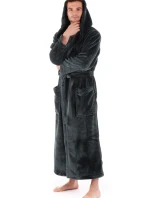 Pánsky župan 3156 Siena s kapucňou oversized antracitový - Vestis