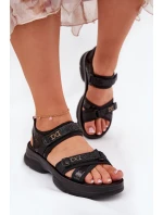 Dámské Sandály S Na Suchý Zip Černé model 21688284 - Boto