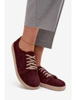 Trampki Typu Barefoot Z Naturalnego Zamszu Zazoo 314 Bordowe